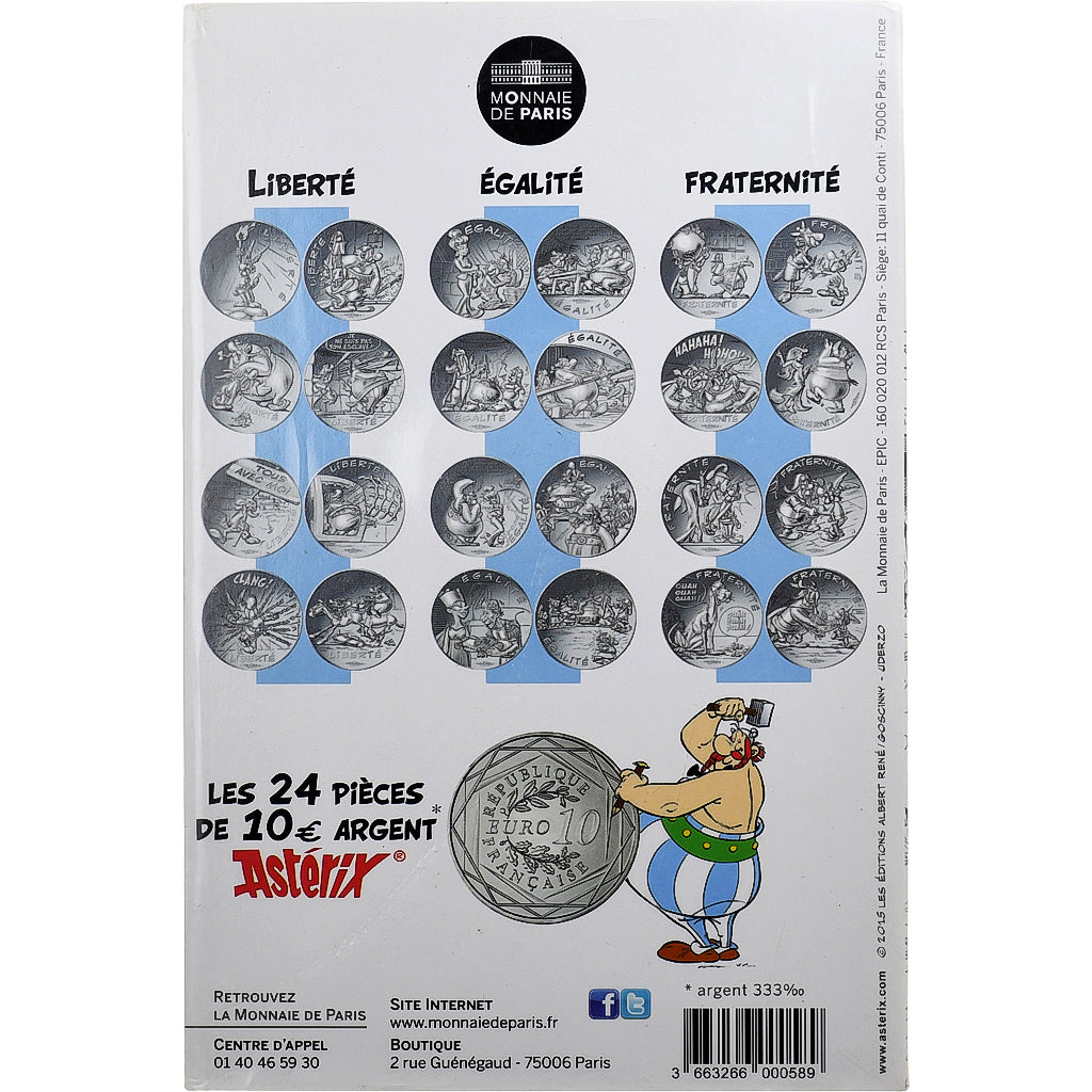 Francja, 10 Euro, Astérix Fraternité (Astérix et Latraviata), 2015, MDP