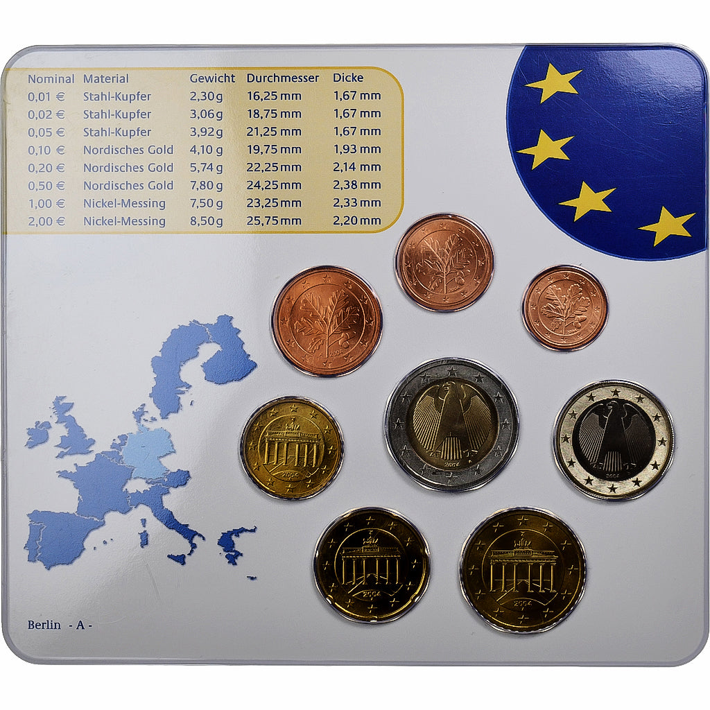 Germany, Set 1 ct. - 2 Euro, Coin card, 2004, Berlin, MS(64)