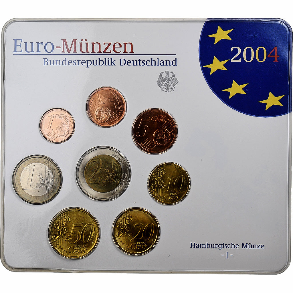 Alemanha, Set 1 ct. - 2 Euro, Coin card, 2004, Hamburg, N/D, MS(65-70)