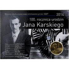 Polen, 2 Zlotych, Jan Karski, 2014, Warsaw, Nordic gold, STGL