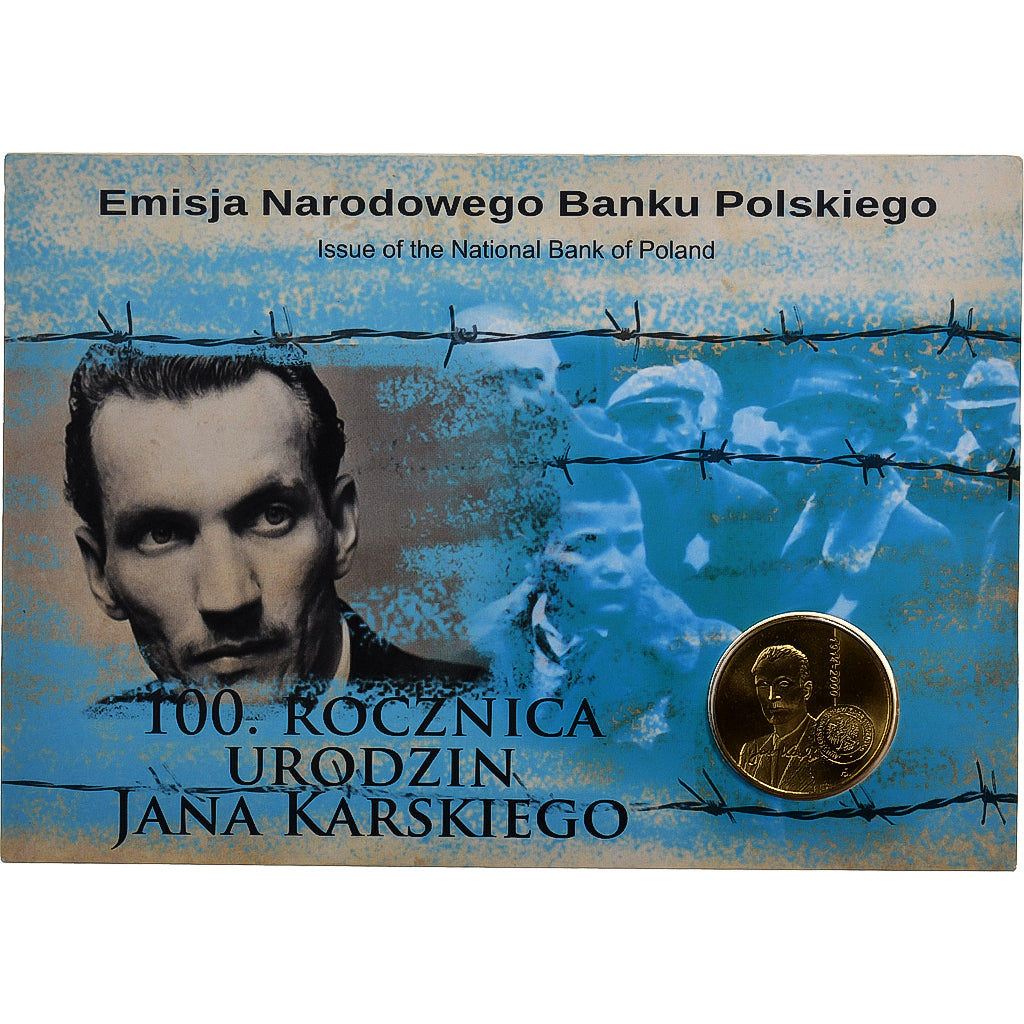 Poland, 2 Zlotys, Jan Karski, 2014, Warsaw, Nordic gold, MS(65-70)