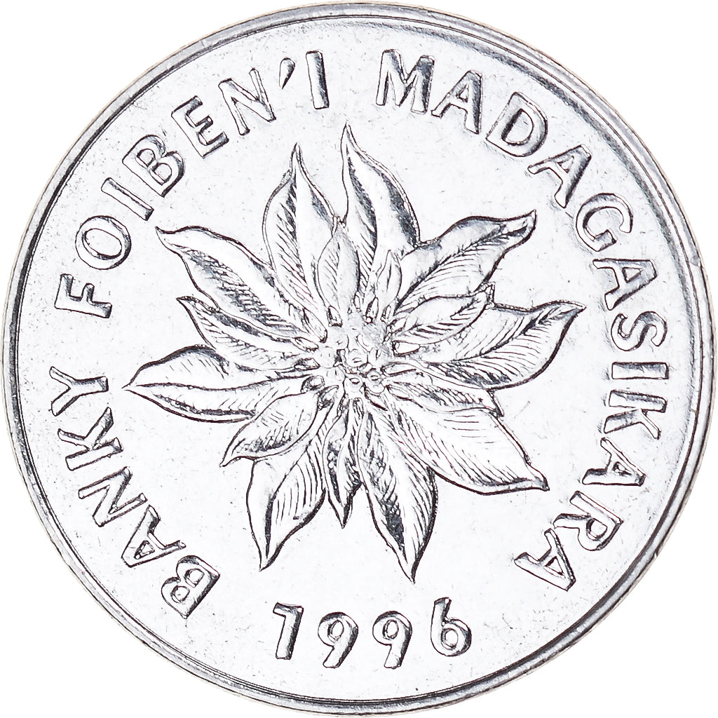 Coin, Madagascar, 5 Ariary, 1996