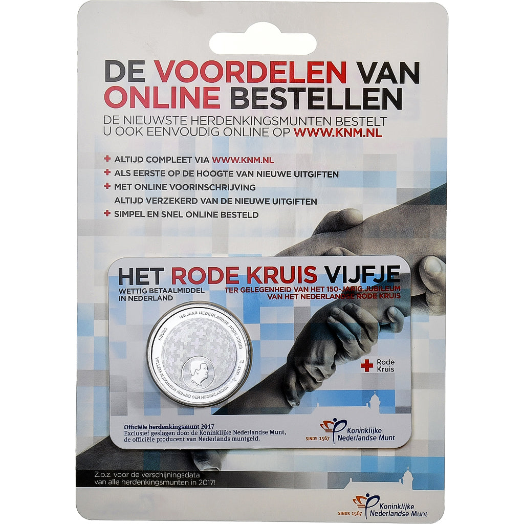 Paesi Bassi, 5 Euro, Willem-Alexander, 2017, Utrecht, Rame placcato argento, FDC