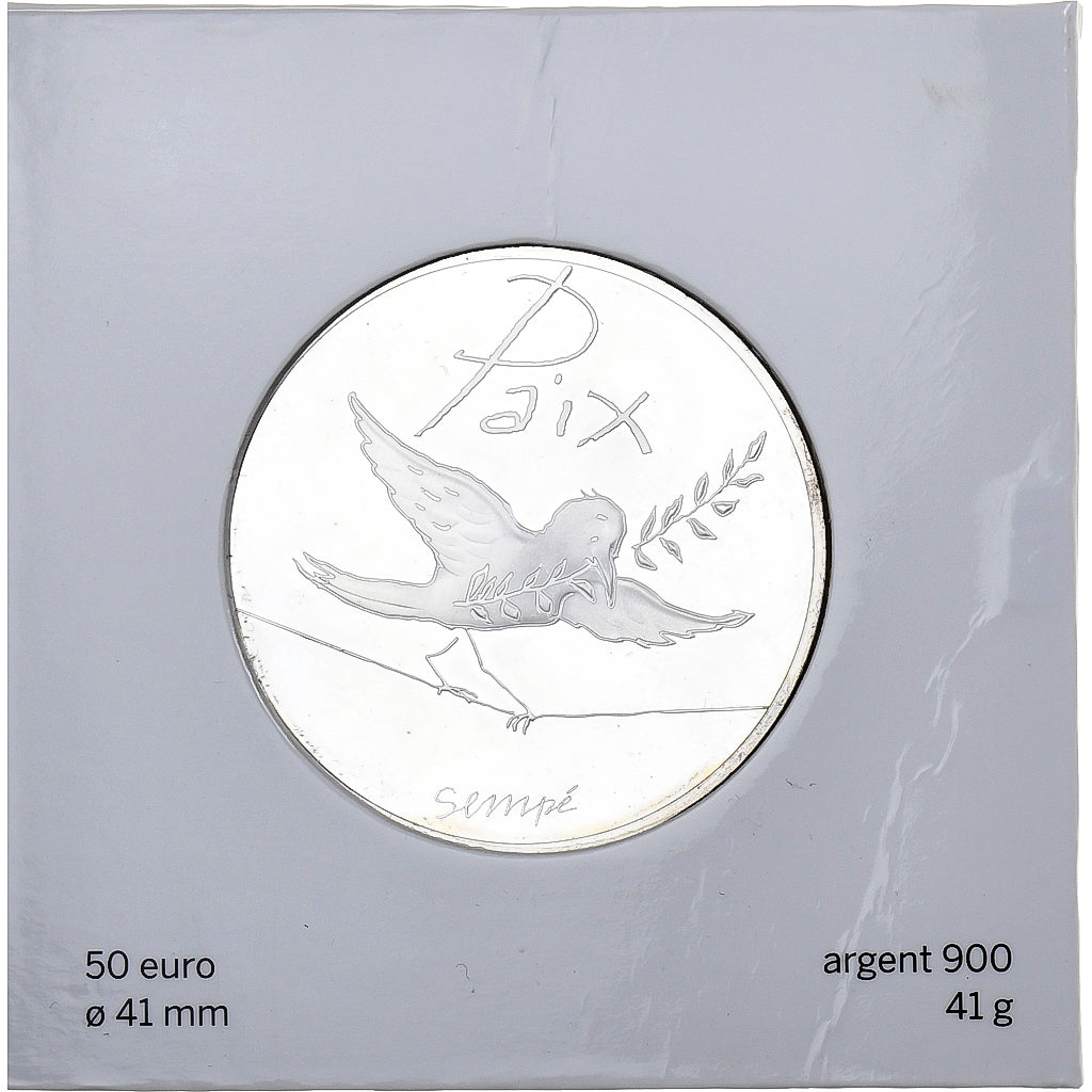 Frankreich, 50 Euro, Sempé - Paix - Automne/Hiver, 2014, MDP, Silber, UNZ