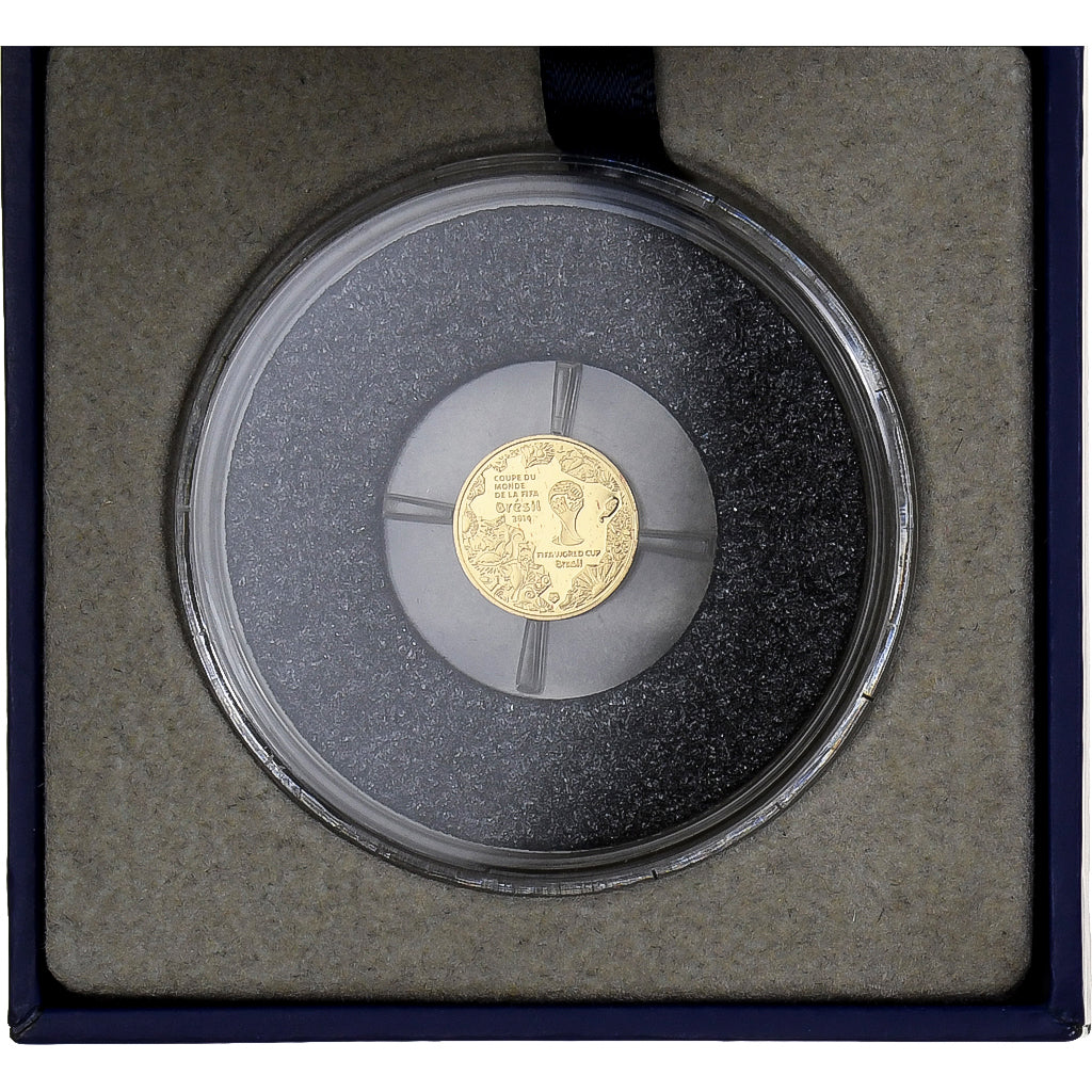 France, 5 Euro, Coupe du Monde FIFA, Brésil 2014, BE, 2014, MDP, Gold