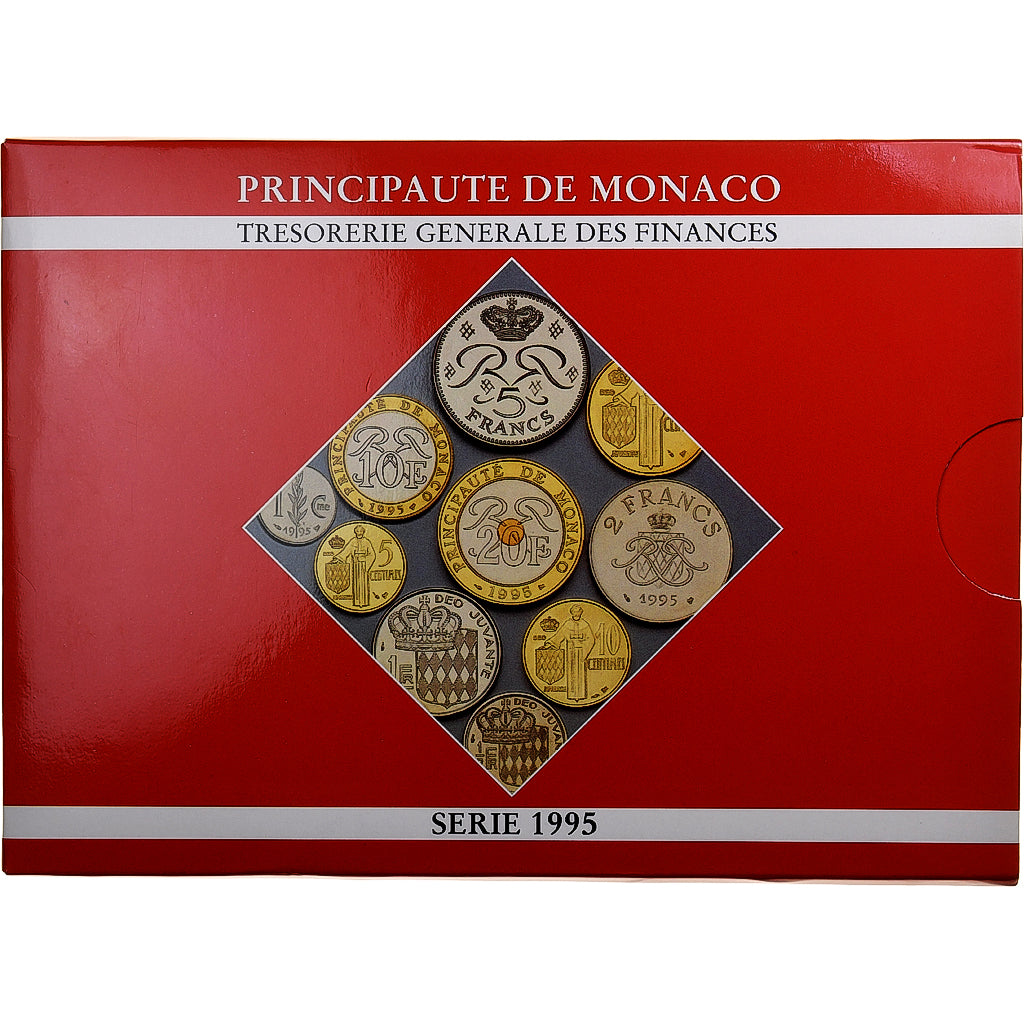 Monaco, Rainier III, Coffret 1 c. à 20 frs., 1995, MDP, BU, MS(65-70)