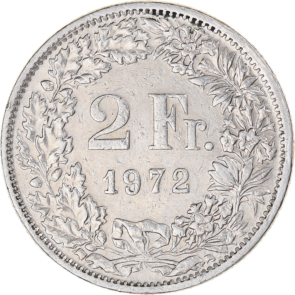 Moneta, Svizzera, 2 Francs, 1972
