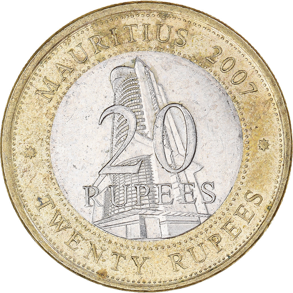 Coin, Mauritius, 20 Rupees, 2007
