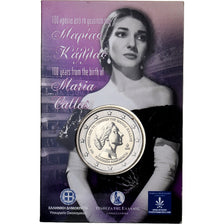 Greece, 2 Euro, Maria Callas, Coin Card, BU, 2023, Athens, Bimetallic, MS(65-70)