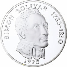 Panama, 20 Balboas, Simon Bolivar, 1975, Franklin Mint, Proof, Silver, MS(65-70)