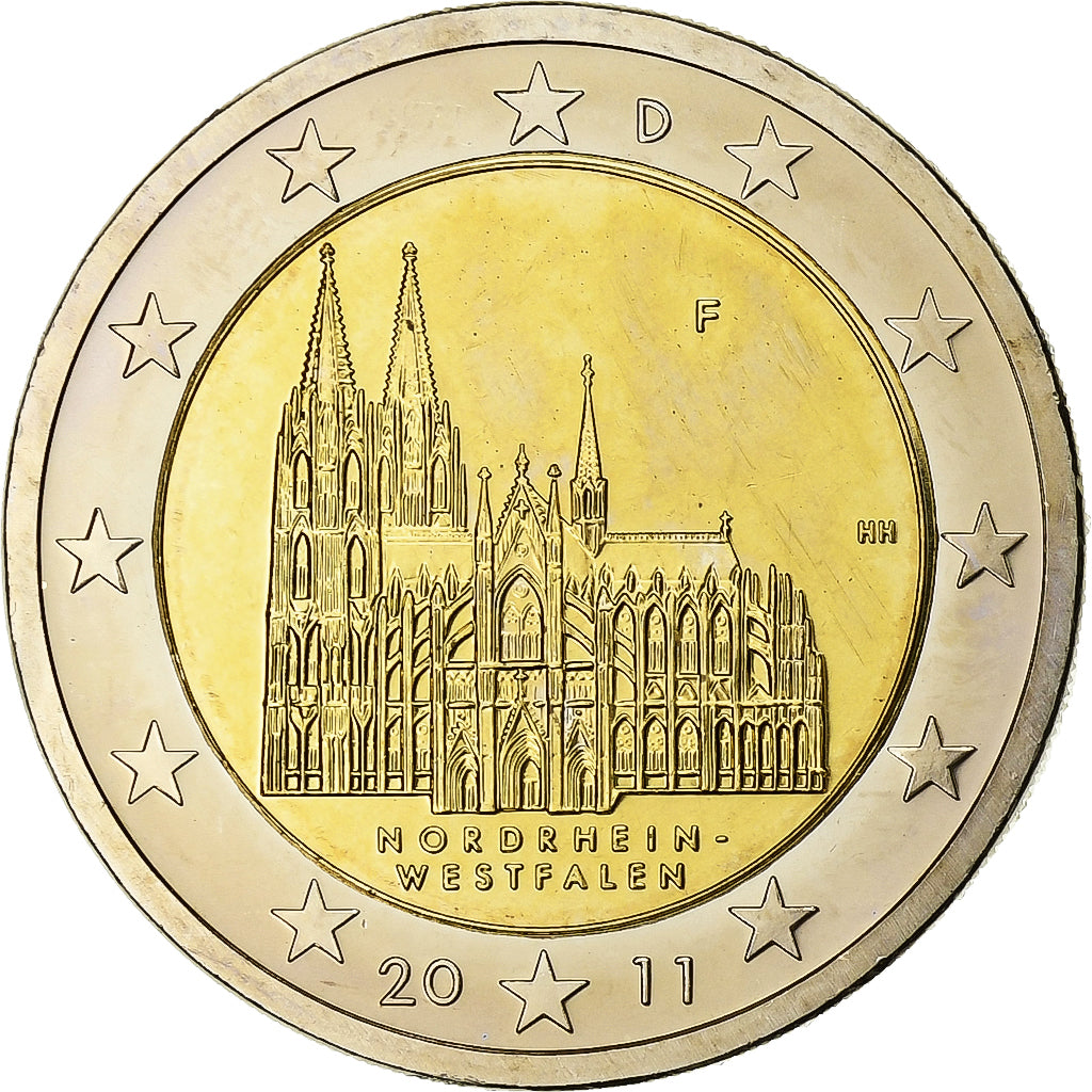 Germany, 2 Euro, Nordrhein-Westfalen, 2011, Stuttgart, Bi-Metallic, MS(63)