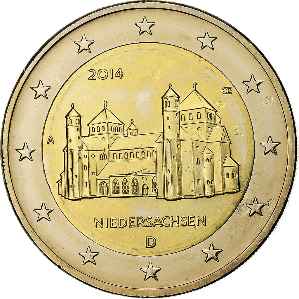 Niemcy, 2 Euro, Niedersachsen, 2014, Berlin, Bimetaliczny, MS(60-62)
