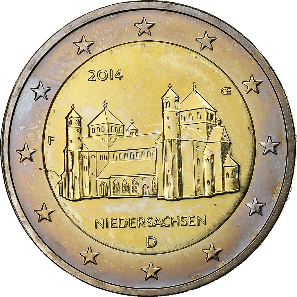 Germany, 2 Euro, Niedersachsen, 2014, Stuttgart, Bi-Metallic, AU(55-58)