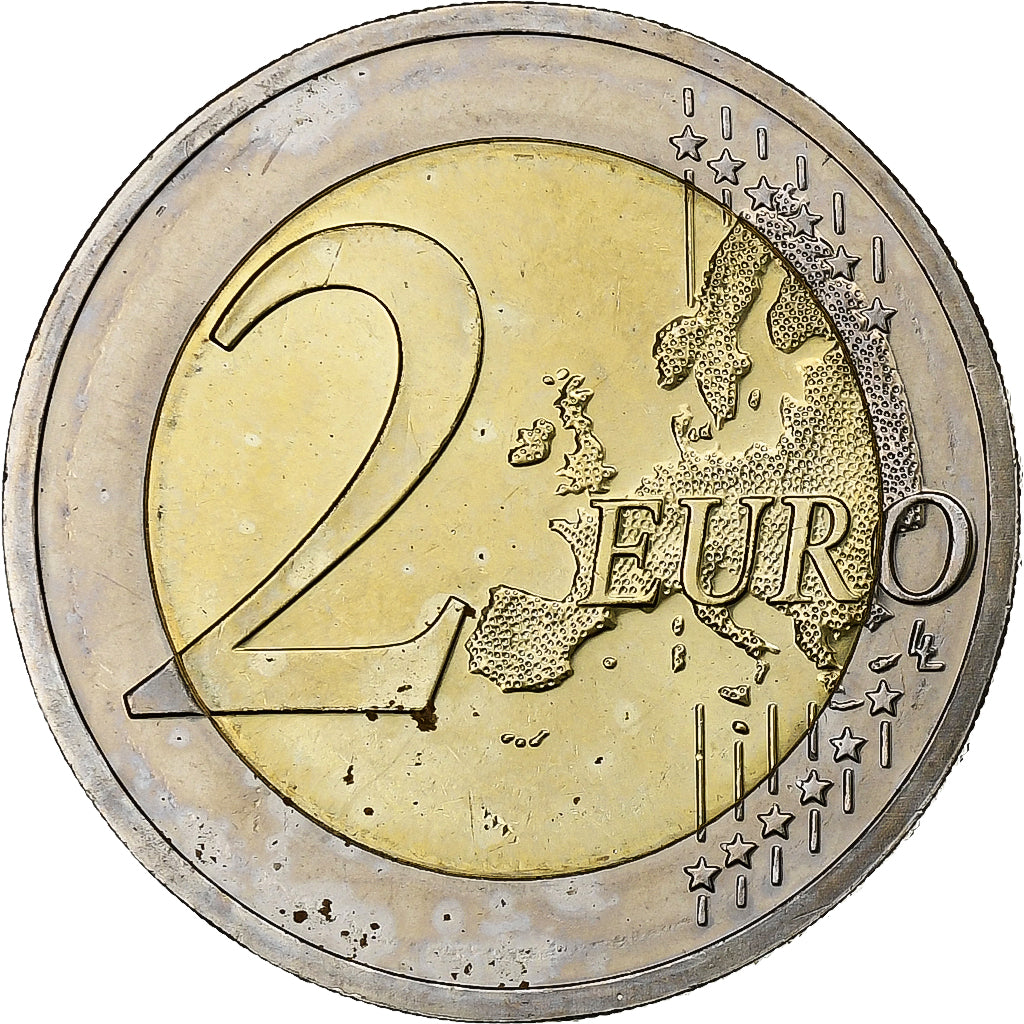 Allemagne, 2 Euro, Réunification allemande, 2015, Karlsruhe, Bimétallique, SUP