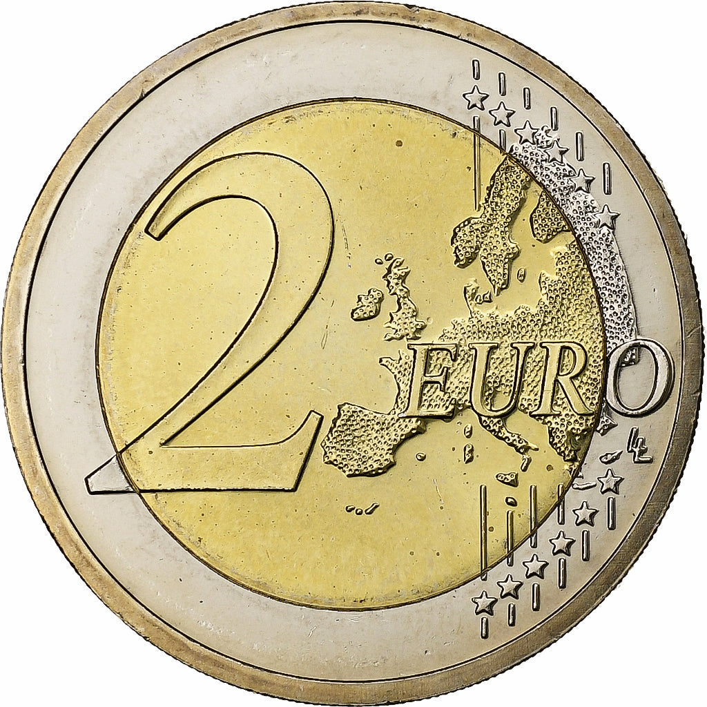 Alemanha, 2 Euro, 25 Years of German Unity, 2015, Karlsruhe, Bimetálico, MS(63)
