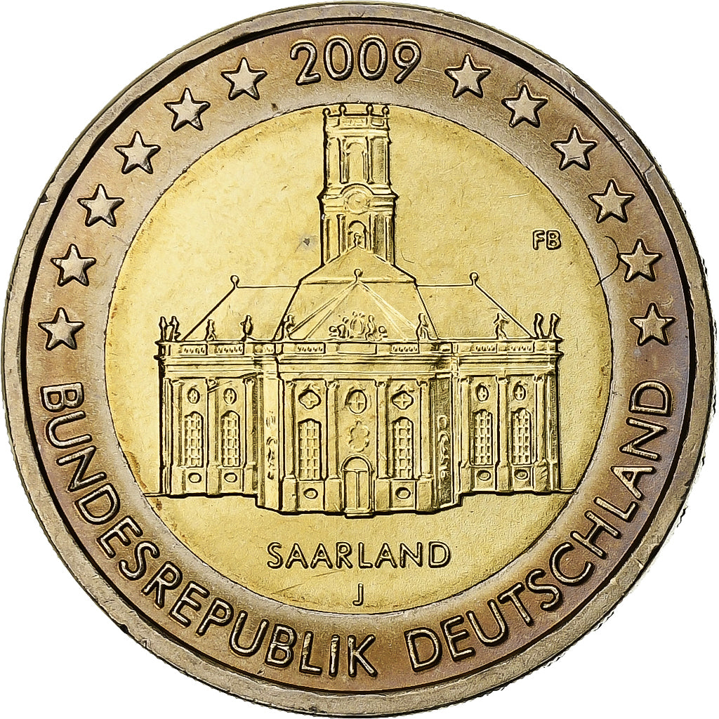 Deutschland, 2 Euro, Saarland, 2009, Hamburg, Bi-Metallic, UNZ