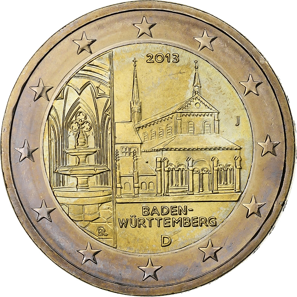 Germany, 2 Euro, Baden-Württemberg, 2013, Hamburg, Bi-Metallic, MS(63)