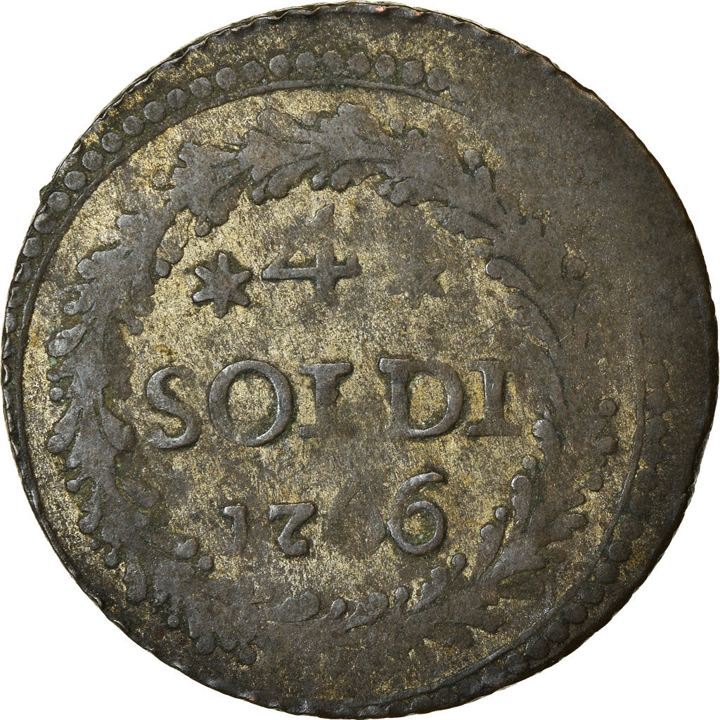 Munten, Italiaanse staten, CORSICA, General Pasquale Paoli, 4 Soldi, 1766