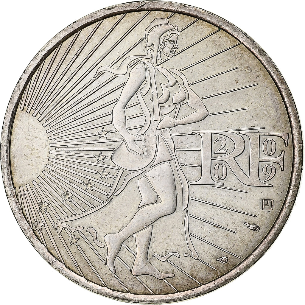 France, 10 Euro, Semeuse, 2009, MDP, Silver, MS(60-62)