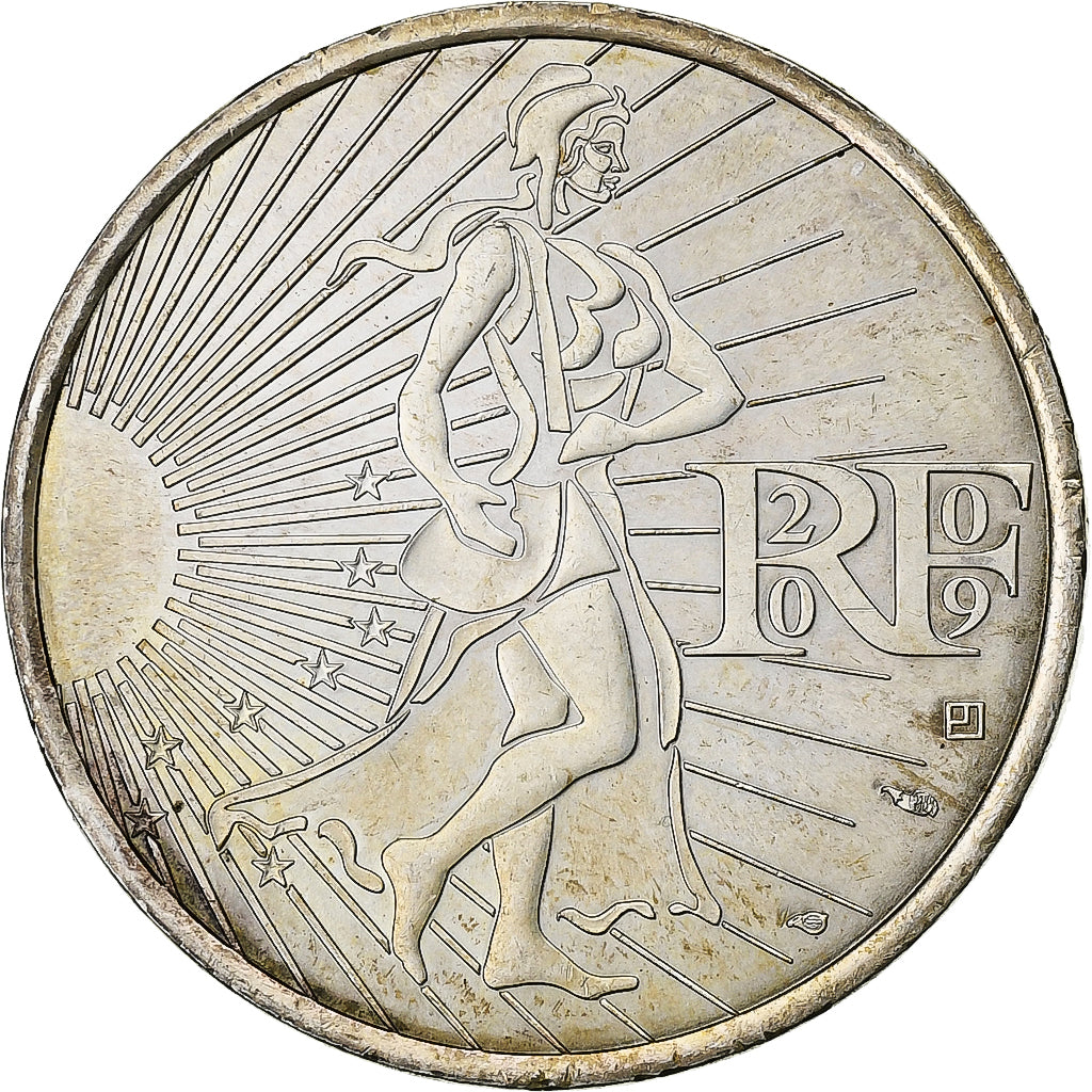 Francia, 10 Euro, Semeuse, 2009, MDP, Plata, EBC+