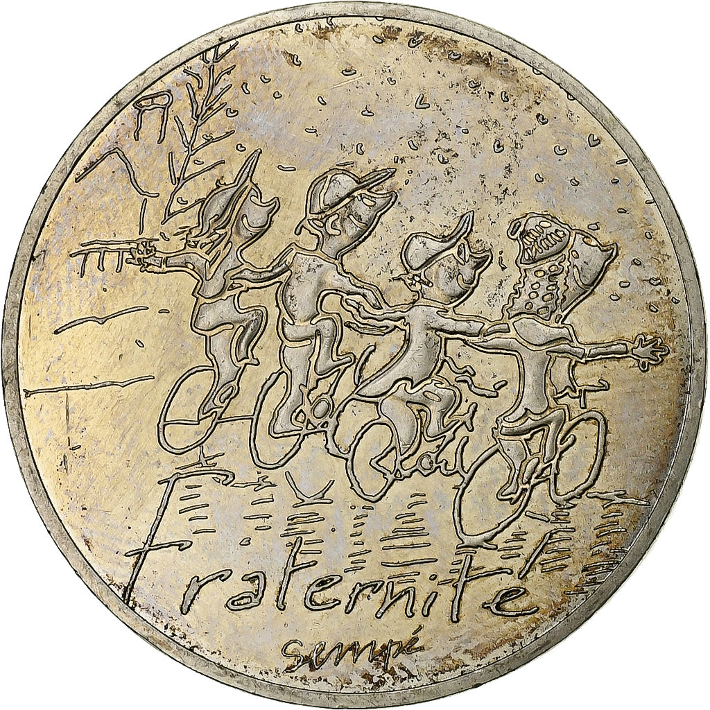 France, 10 Euro, Sempé - Hiver - Fraternité, 2014, MDP, Silver, AU(55-58)