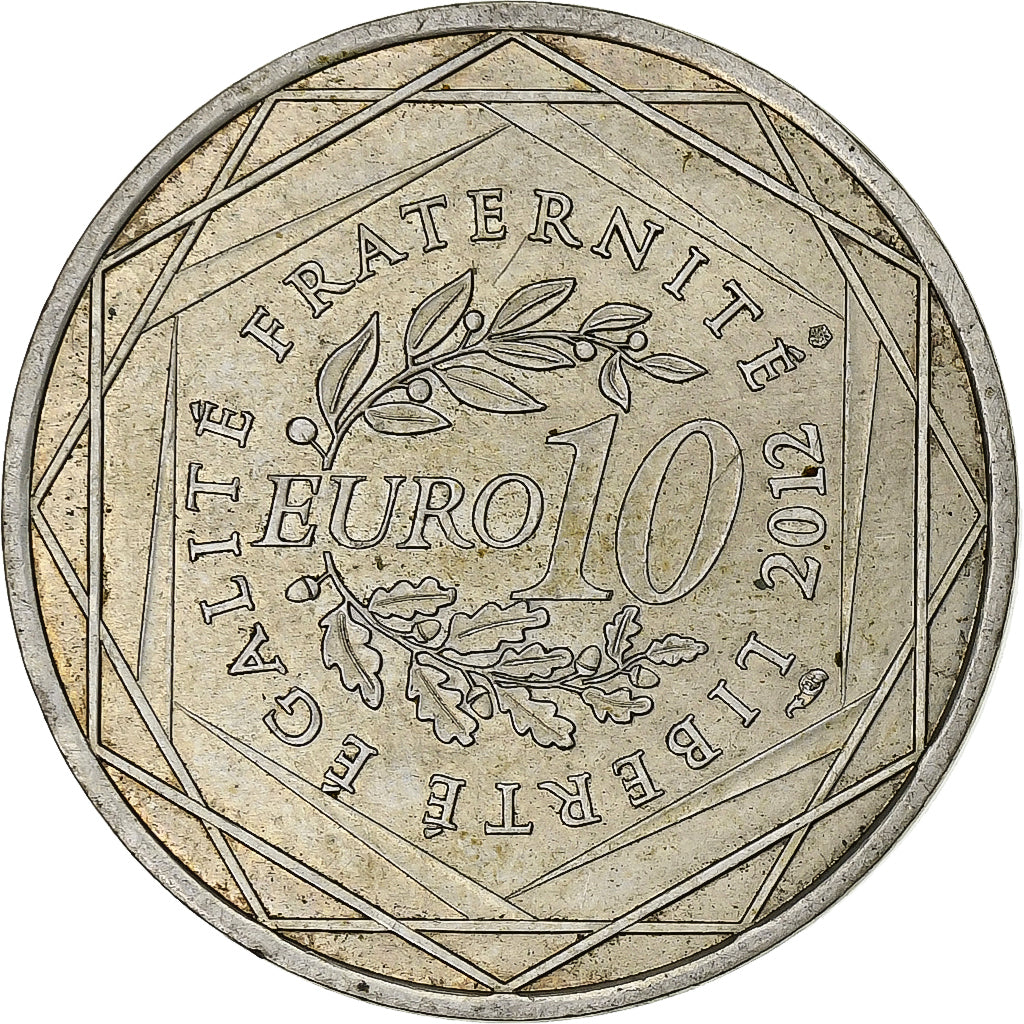 France, 10 Euro, Champagne-Ardenne, 2012, MDP, Argent, SUP