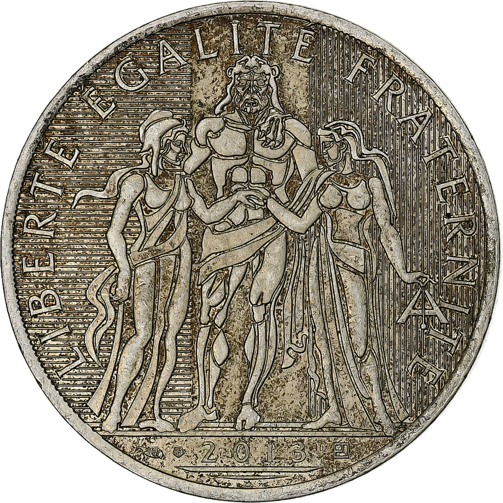 France, 10 Euro, Hercule, 2013, MDP, Silver, AU(55-58)