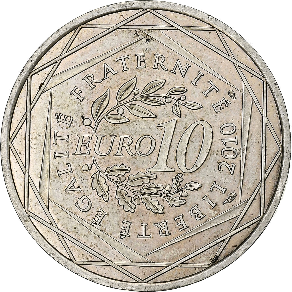 France, 10 Euro, Basse-Normandie, 2010, MDP, Silver, MS(60-62)