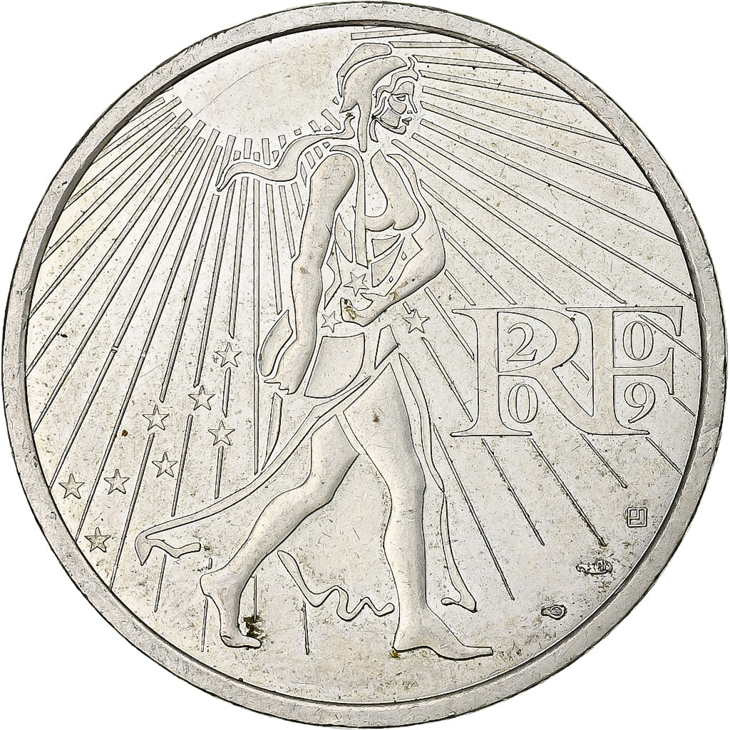 France, 25 Euro, Semeuse, 2009, MDP, Silver, MS(60-62)