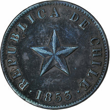 Cile, 1 Centavo, 1853, Santiago, Rame, MB+