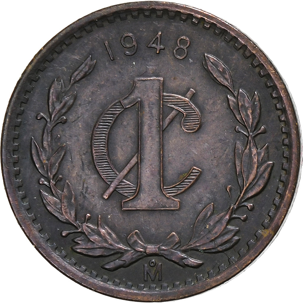 Mexico, Centavo, 1948, Mexico, Bronze, VF(30-35)