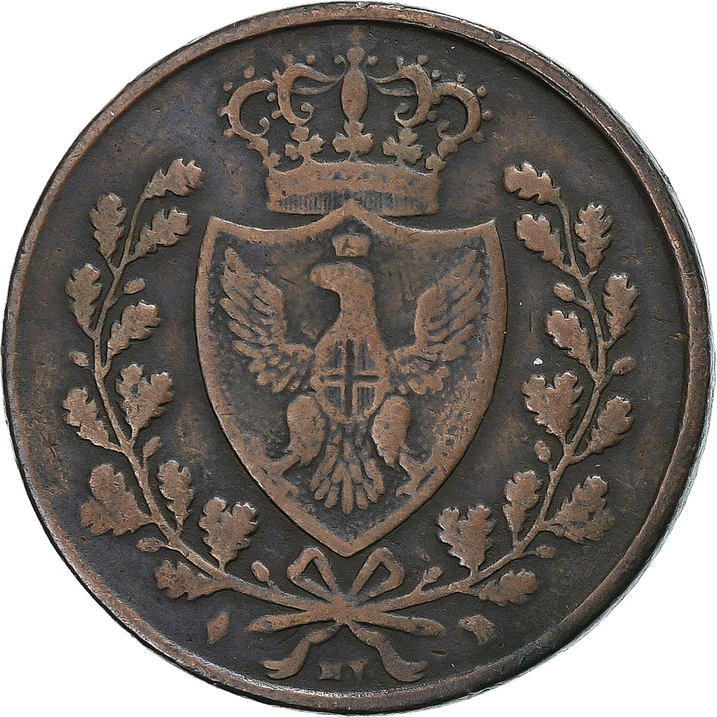 Kingdom of Sardinia, Carlo Felice, 5 Centesimi, 1826, Torino, Koper, FR