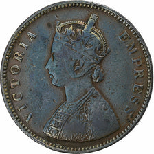 British India, Victoria, 1/2 Anna, 1877, Bombay, Copper, VF(30-35)
