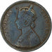 British India, Victoria, 1/2 Anna, 1877, Bombay, Copper, VF(30-35)