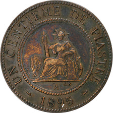 Indocina francese, 1 Centième, 1895, Paris, Bronzo, BB+