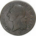 France, Louis XVI, Sol, 1791, Limoges, 2nd semester, Copper, VF(20-25)