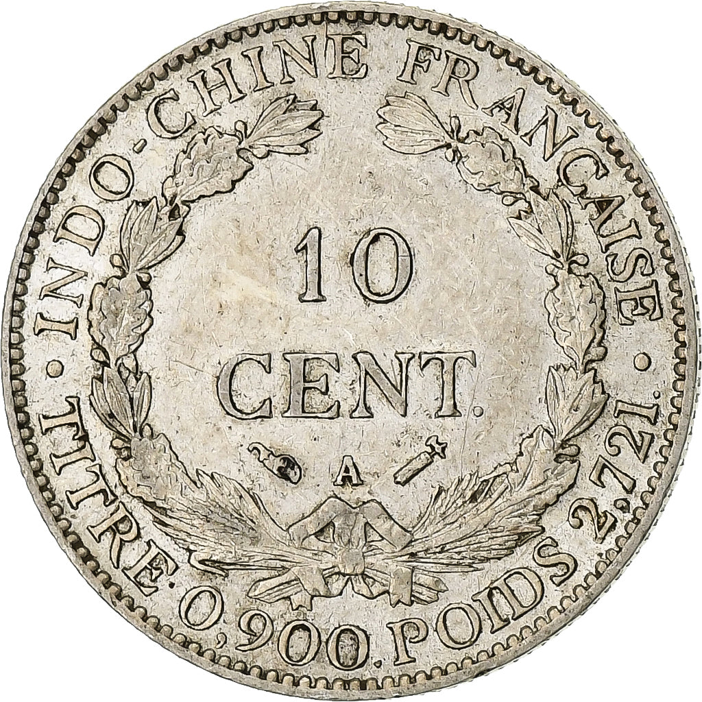 Indochine Française, 10 Centimes, 1893, Paris, Argent, TTB