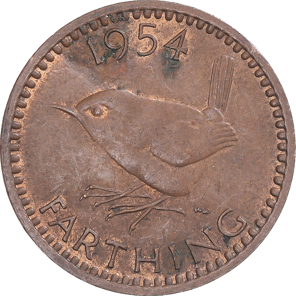 Münze, Großbritannien, Farthing, 1954