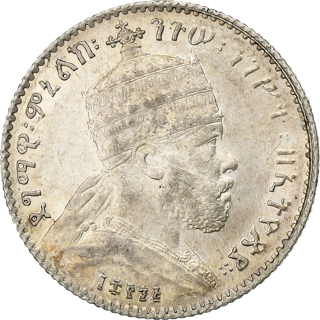 Ethiopia, Menelik II, Gersh, 1903 (EE 1895), Paris, Silver, MS(60-62)