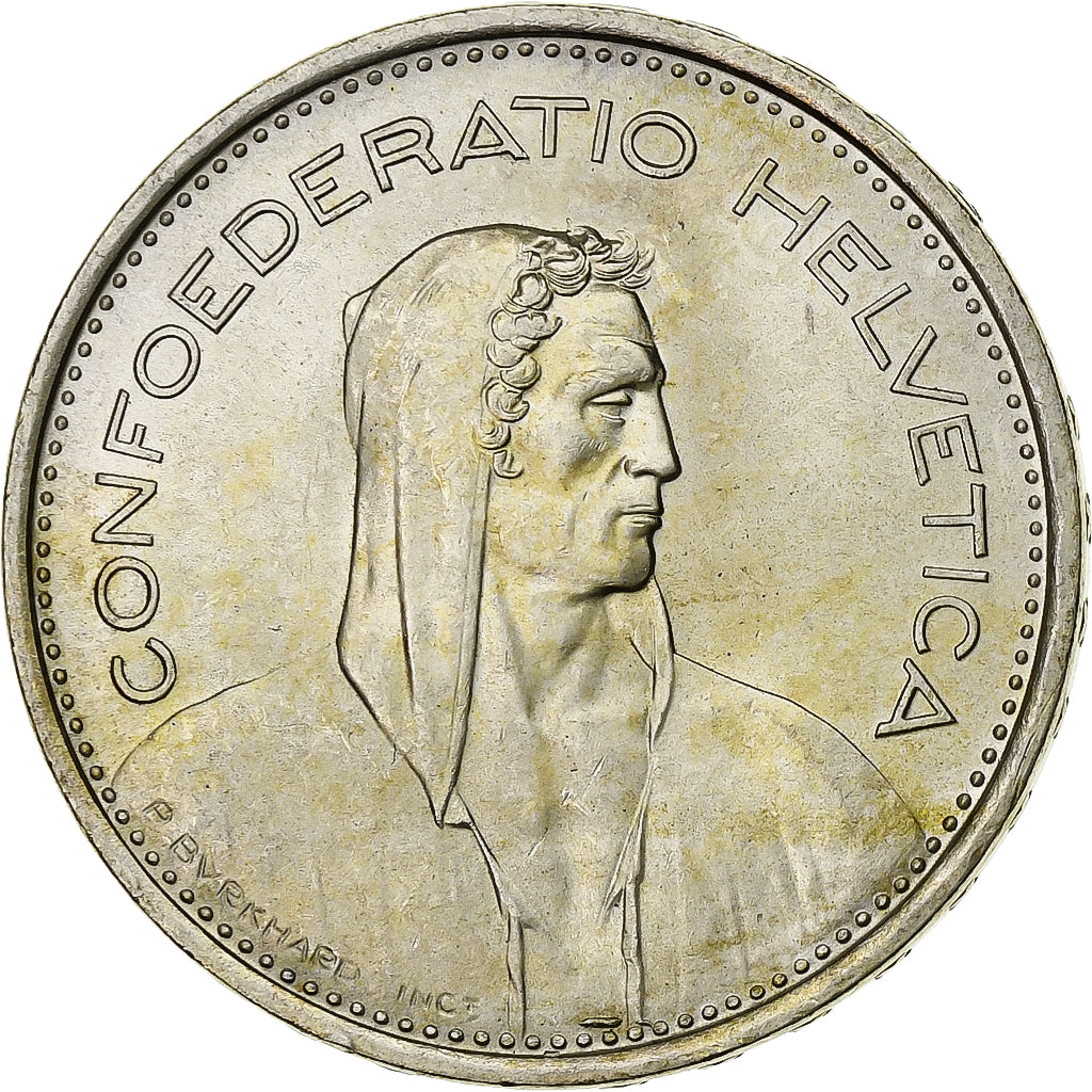 Switzerland, 5 Francs, Herdsman, 1969, Bern, Silver, AU(50-53)