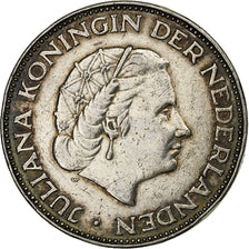 Netherlands, Juliana, 2-1/2 Gulden, 1964, Utrecht, Silver, EF(40-45)