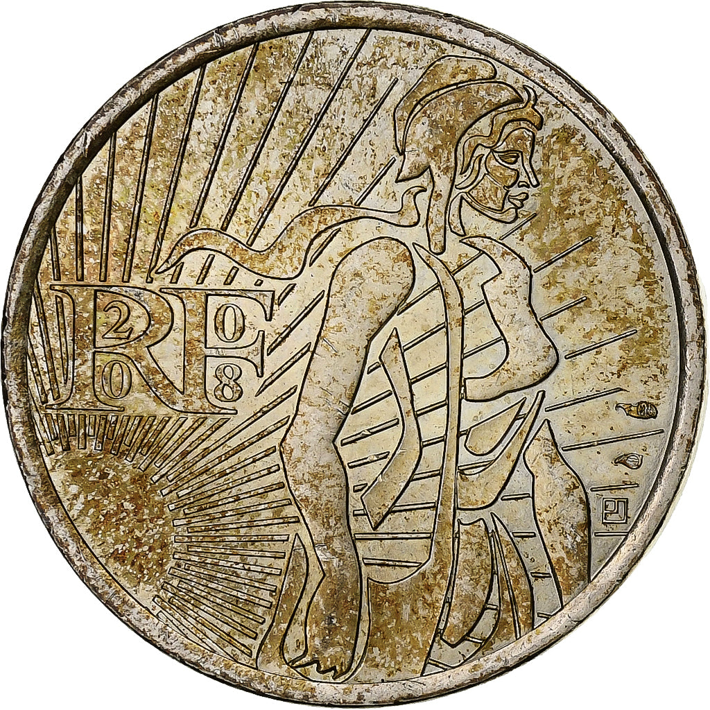 Francja, 5 Euro, Semeuse, 2008, MDP, Srebro, AU(50-53)