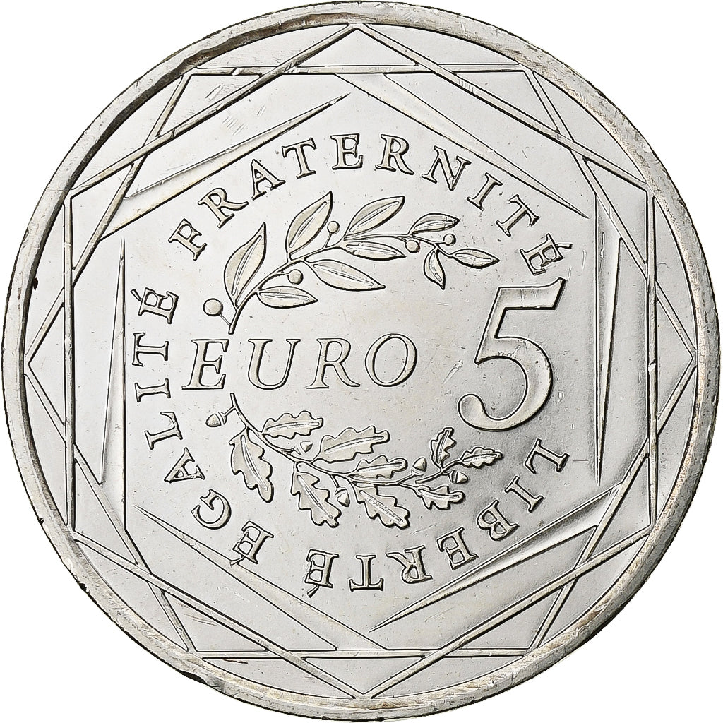 France, 5 Euro, Semeuse, 2008, MDP, Silver, MS(63)