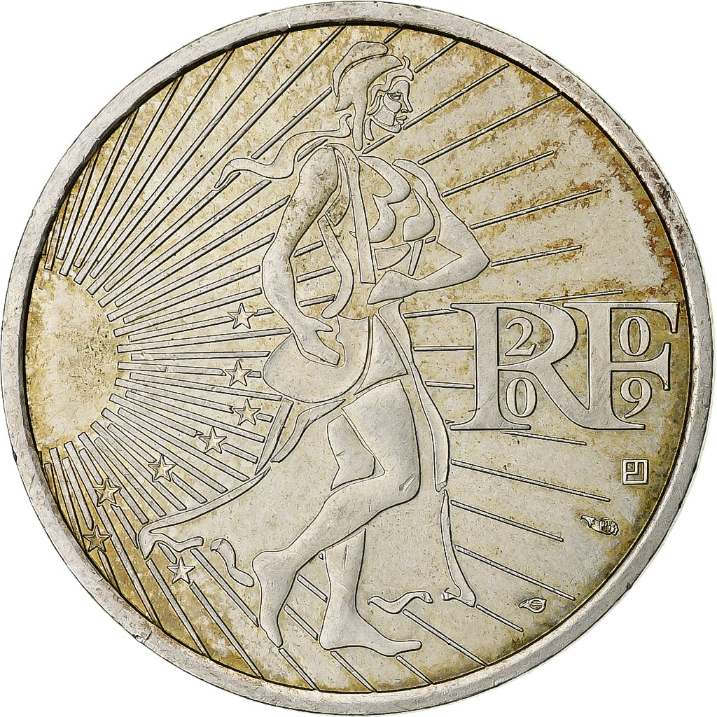 Francja, 10 Euro, Semeuse, 2009, MDP, Srebro, AU(55-58)
