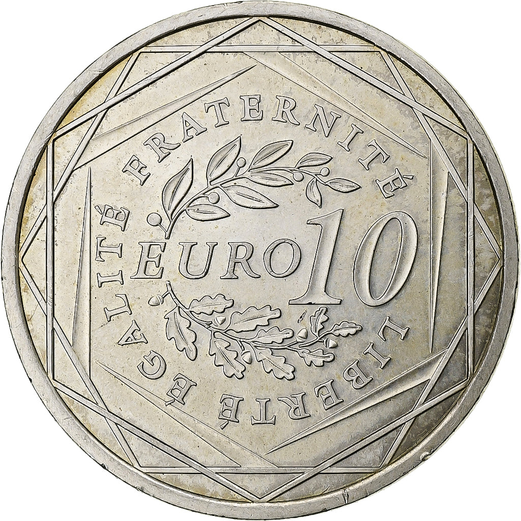 Francja, 10 Euro, Semeuse, 2009, MDP, Srebro, AU(55-58)