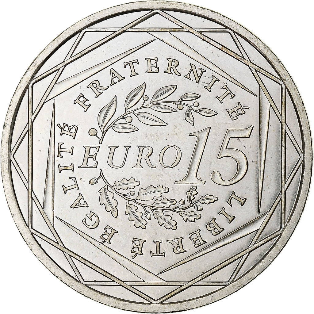 Frankreich, 15 Euro, Semeuse, 2008, MDP, Silber, UNZ