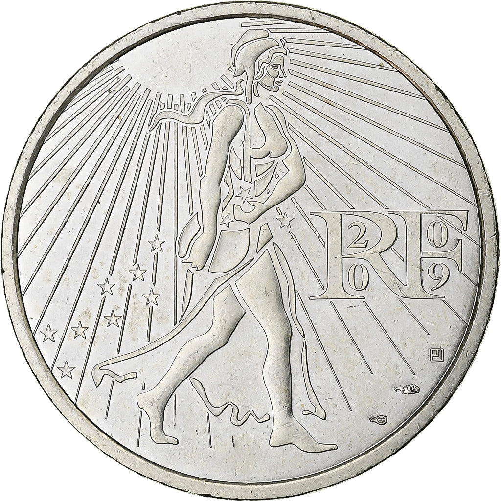 France, 25 Euro, Semeuse, 2009, MDP, Silver, MS(63)