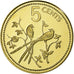 Belize, Elizabeth II, 5 Cents, 1976, Franklin Mint, Proof, Nickel-brass