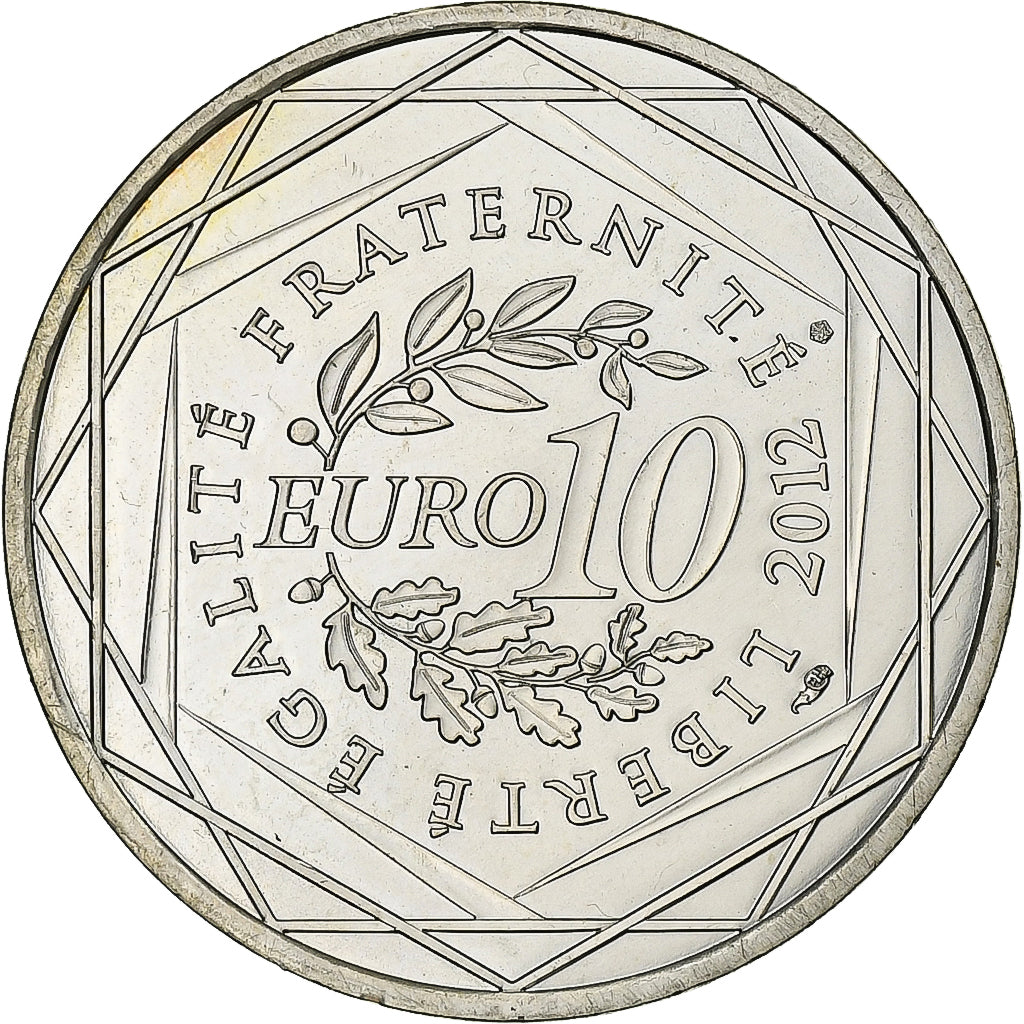 France, 10 Euro, Corse, 2012, MDP, Silver, MS(60-62)