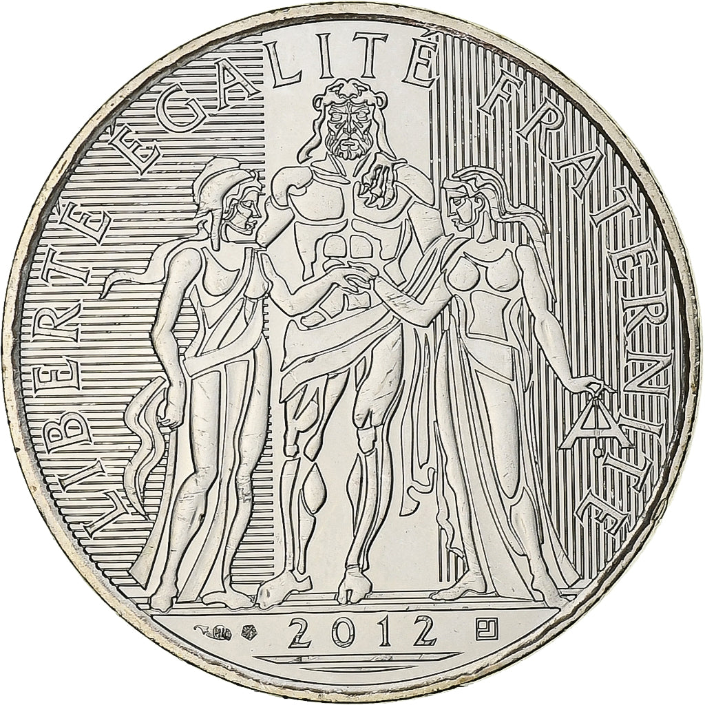 Francia, 10 Euro, Hercule, 2012, MDP, Plata, SC+